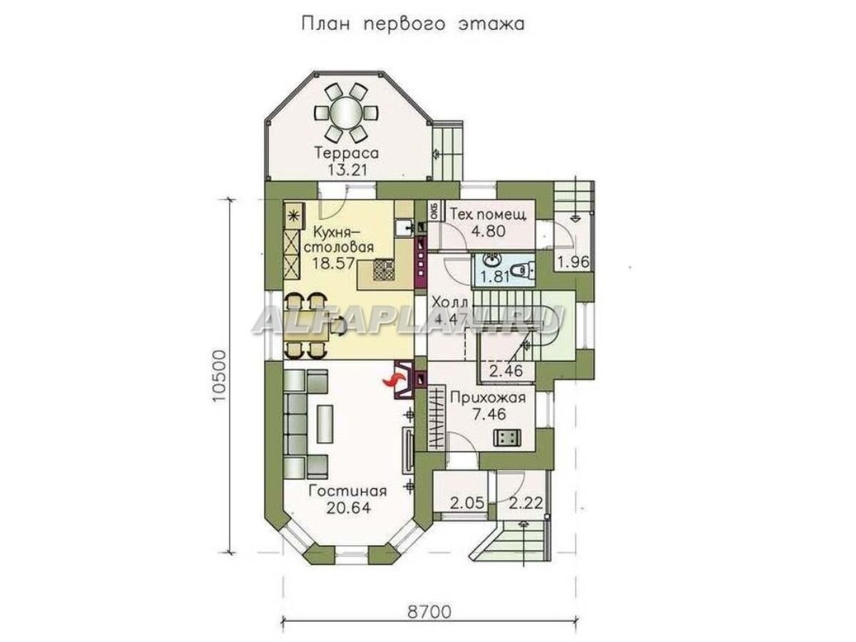 Проект дома с эркером 603А «Оптима», 126м2, 3 спальни | Популярные проекты  домов Альфаплан | Дзен