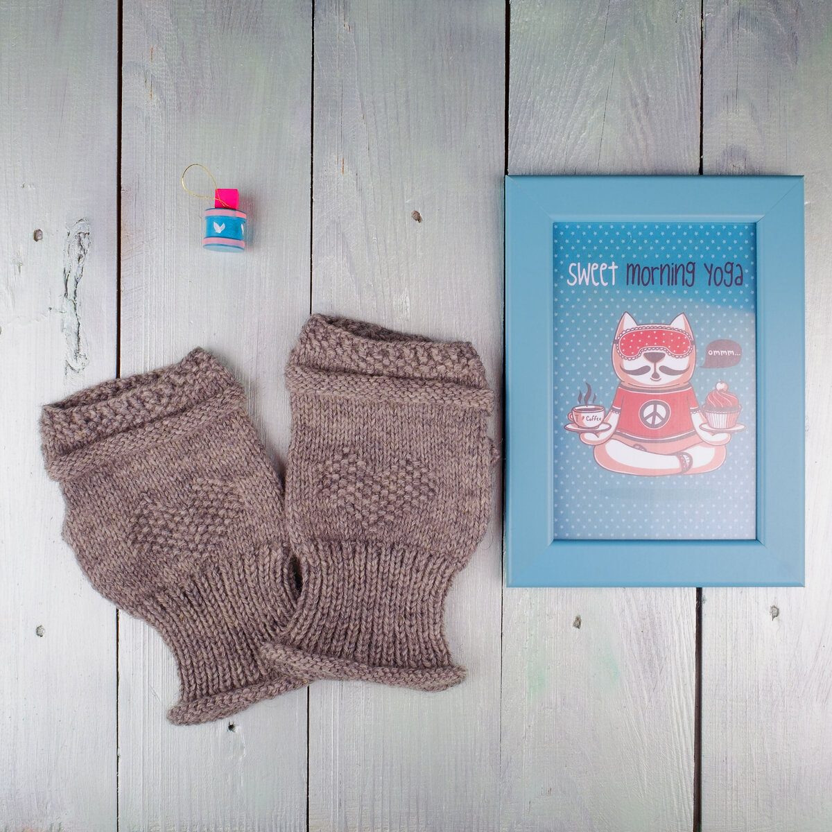 Митенки с сердечками