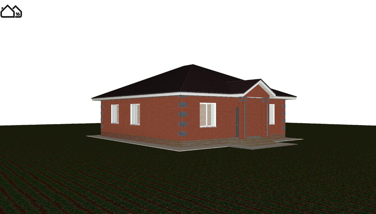 Дом площадью 100кв.м. Эскизный проект и фотографии построенного дома ...