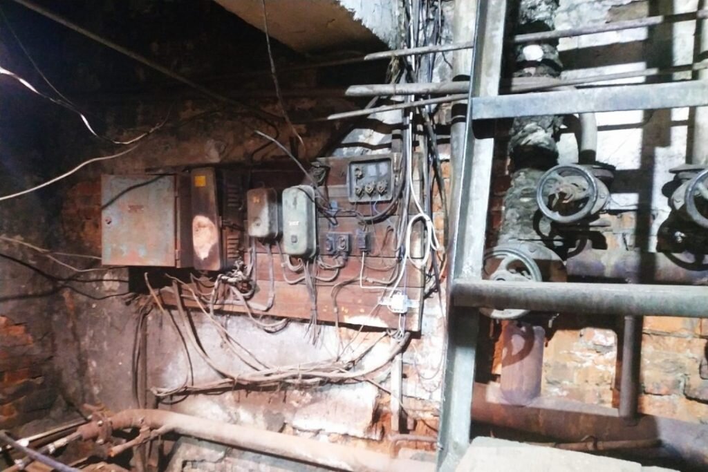 проводка в общественной бане Красного Холма