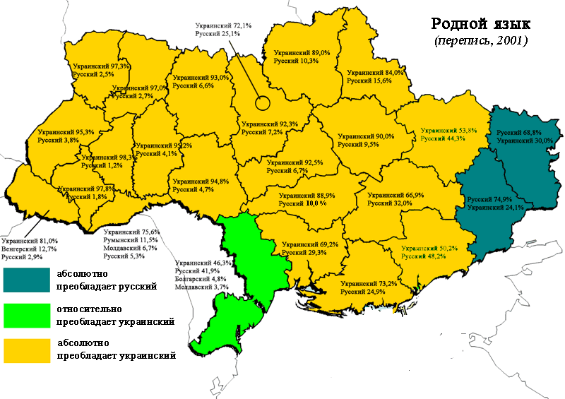 Украинская карта с областями