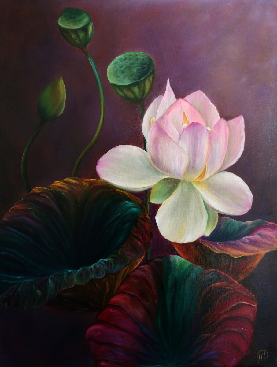 Картина "Магия лотоса", художник Демина Наталия