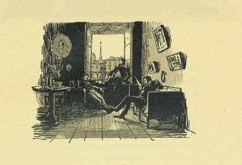 Страница из журнала "Мир искусства", №1 за 1904 год. Иллюстрация А. Бенуа. 1903