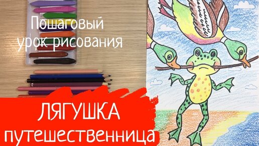 Лягушка рисунок для детей карандашом 54 фото