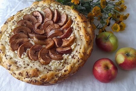 Королевская ватрушка с яблоками и творогом 🍰 - рецепт с фотографиями - Patee. Рецепты