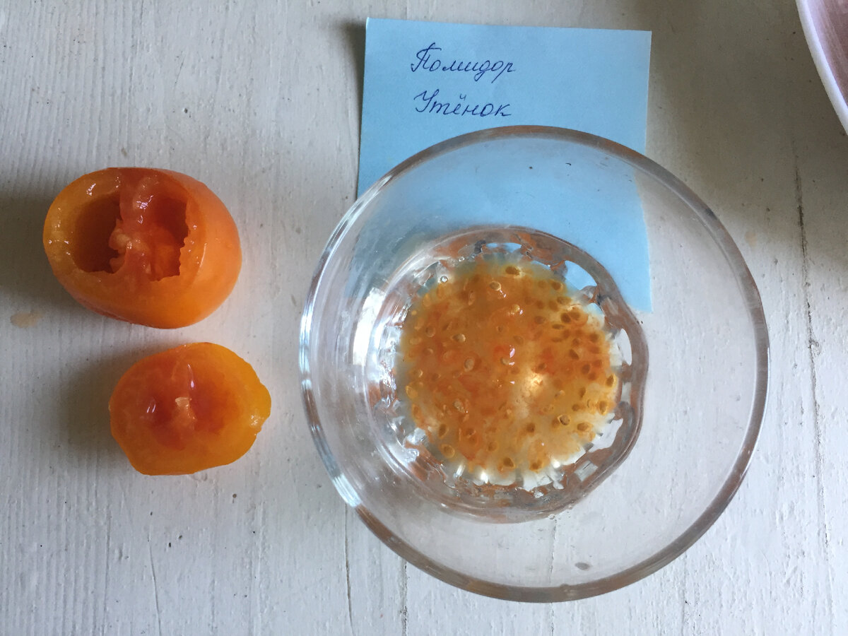 Вытащила семена 