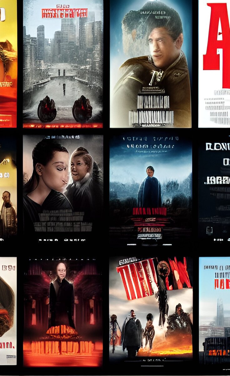 Не пугайтесь, это забавные арты по запросу "экранизация" от нейросети dream ai