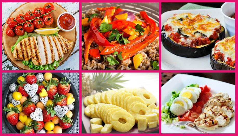 Блюда. Вкусная и полезная еда. Низкокалорийная еда. Калорийный ужин. Правило ужина.