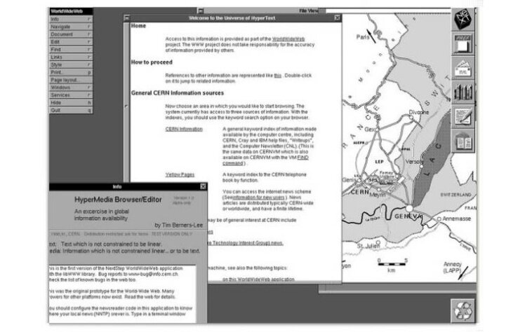 Подлинный вид первого веб-сайта