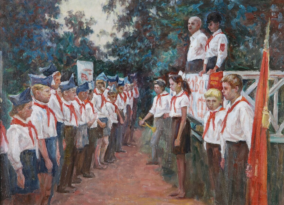Антонина Долинина. Пионерская линейка