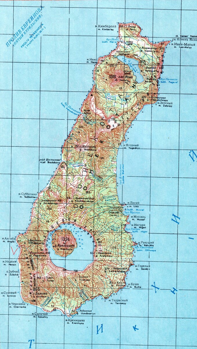 Остров Онекотан на карте