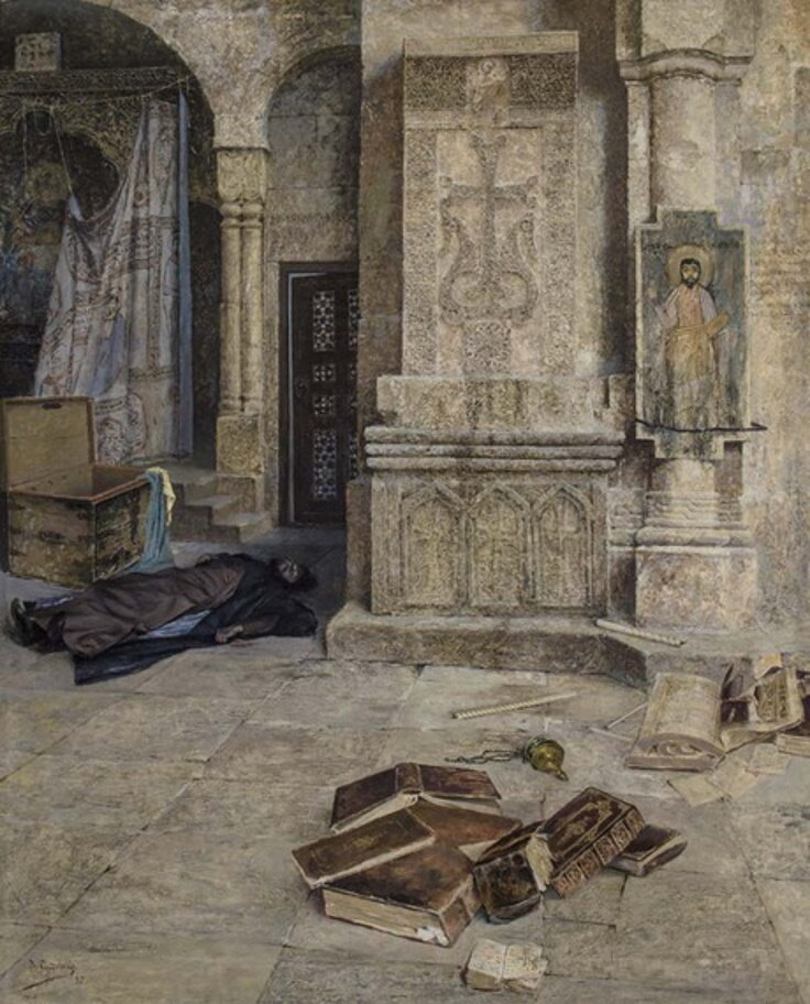 Вардгес Суренянц. «Попранная святыня», 1895. Национальная галерея Армении