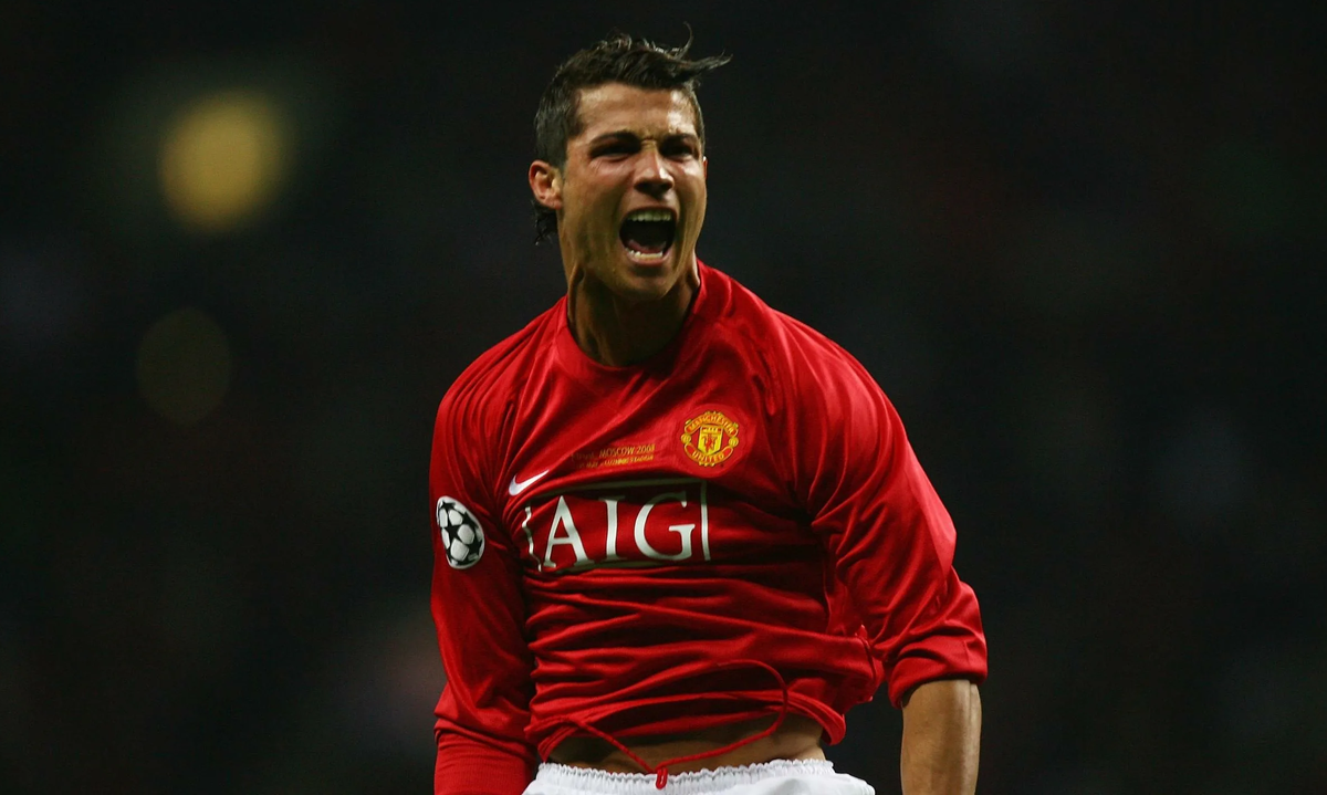 Криштиану Роналду в составе "Манчестер Юнайтед". 