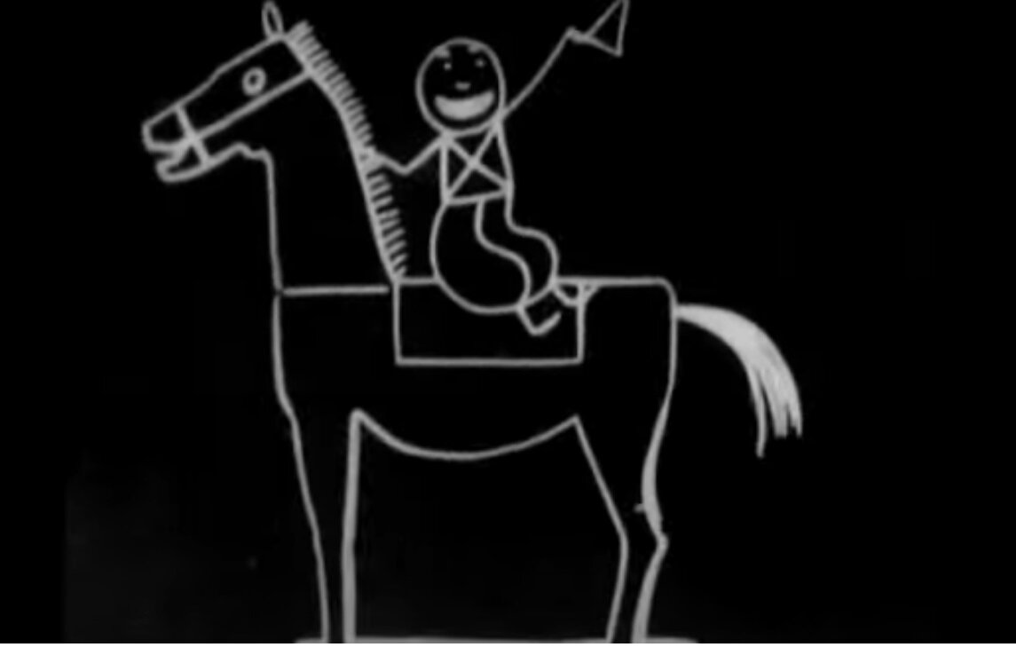 Кадр из мультфильма "Фантасмагория", Эмиль Коль, 1908 г.