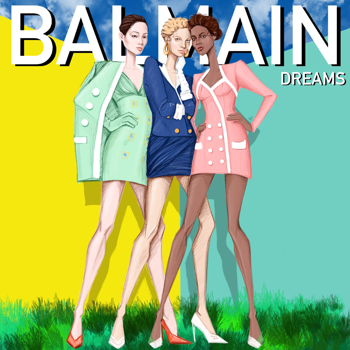 Иллюстрации Wilde Artist для Balmain Resort 2021 | Wilde_artist | Дзен