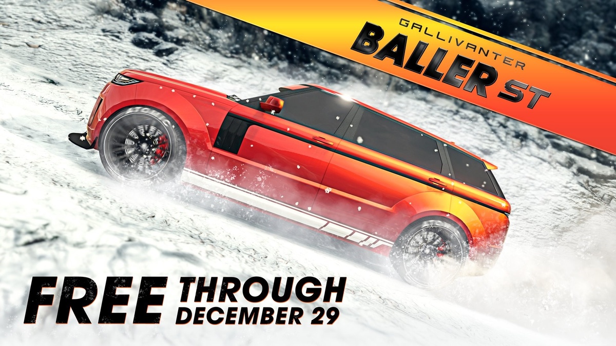 До 29 декабря получите Gallivanter Baller ST зайдя в игру GTA Online!
