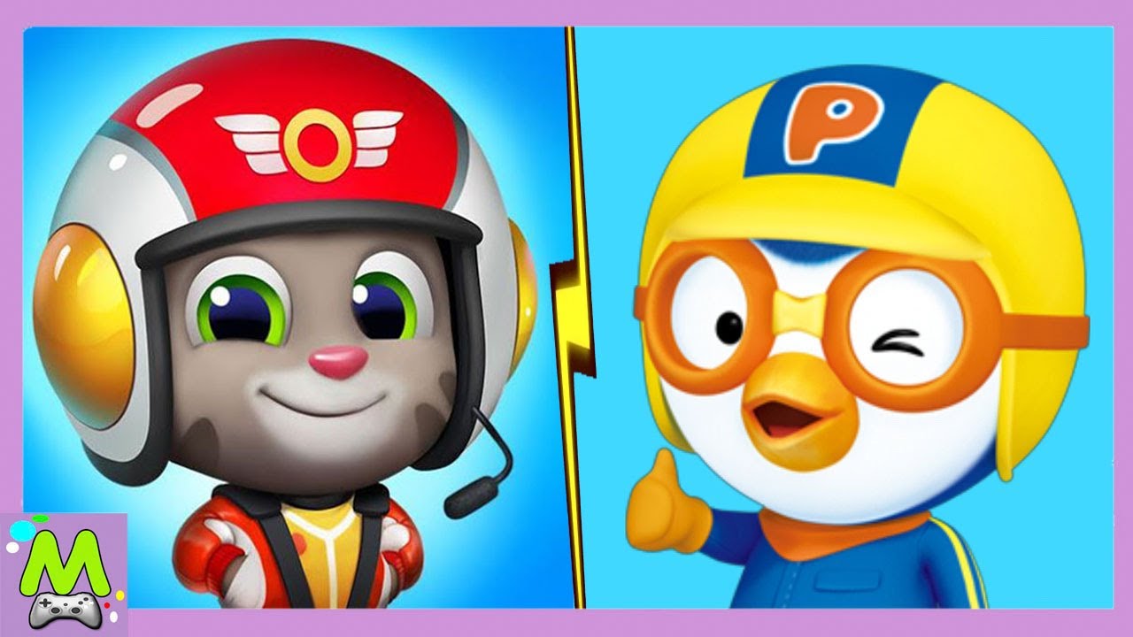 Talking Tom Sky Run vs Pororo Penguin Run.Суперпилот Том против Героя  Мультиков.Какая Игра Круче | Матвейкин Канал | Дзен