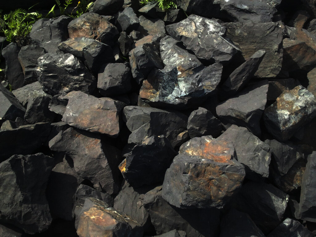 На фото: Минерал шунгит