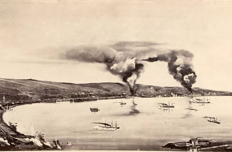 Первая тихоокеанская война, 
14 апреля 1864 г. - 10 мая 1866 г.