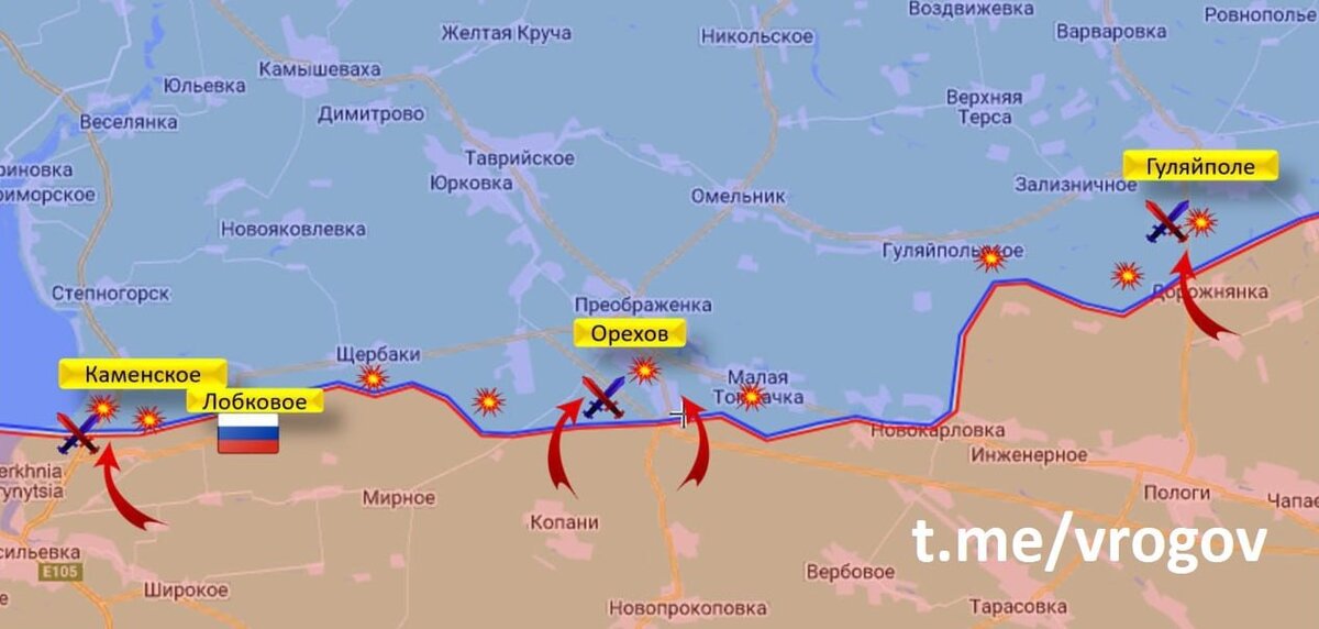 Карта орехова запорожской области