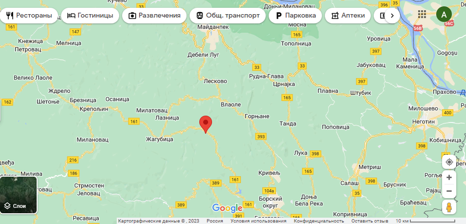 На Гугл-картах видно, в каком затерянном уголке Сербии находится новое золото месторождение.