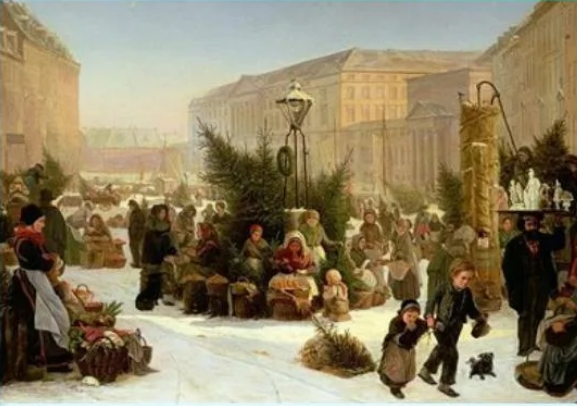 Ёлочные деревья, введённые Петром I для украшения жилища в преддверие Нового года (Фото взято из просторов свободных публикаций интернета).
