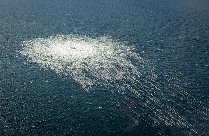    Поверхность Балтийского моря в районе диверсии на «Северных потоках». Сентябрь 2022 года.Reuters