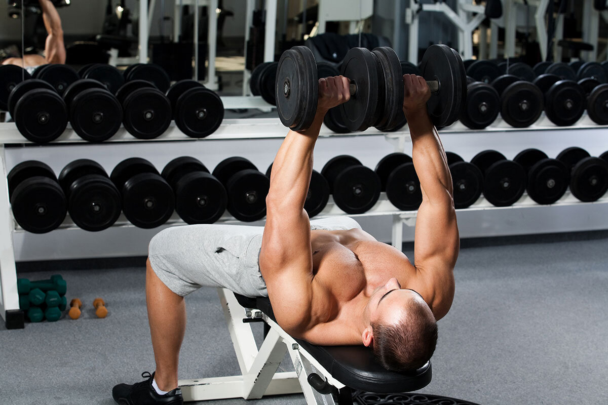 Dumbbell lying Triceps Extension