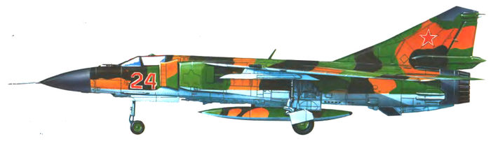МиГ-23МЛА Проскуровского  истребительного авиаполка 1978 год.