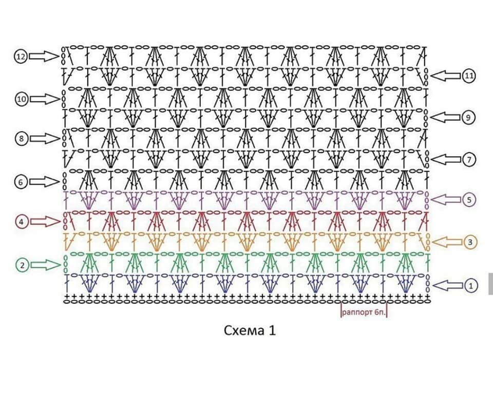Схемы узоров для туник. Узор для туники крючком. Простой узор крючком для туники. Расширяющийся узор крючком для туники. Узор для топа крючком схемы.
