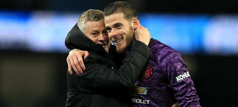 Оле Гуннар Сульшер и Давид де Хеа