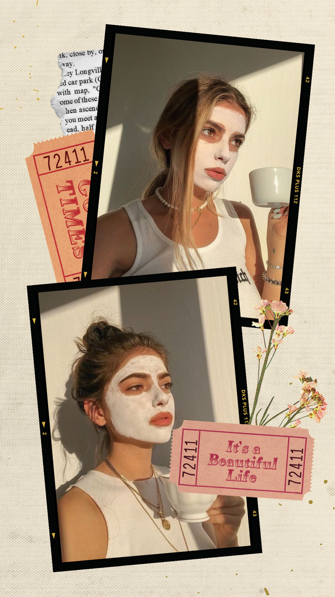 сейчас из-за пандемии очень популярны домашние фото, такие  как фото с увлажняющими масками для лица 