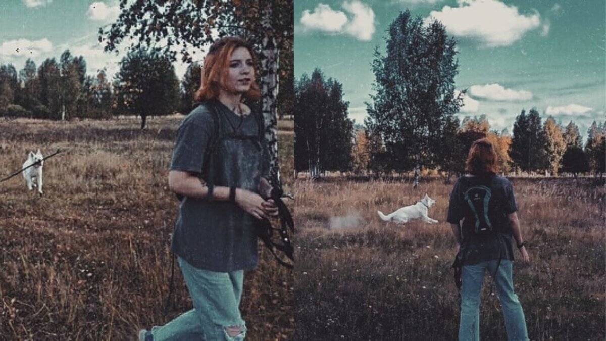 подмосковные пустоши всегда вдохновляли Линду на "палочные" подвиги!