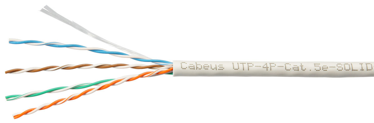 Витая пара Cabeus UTP-4P-Cat.5e-SOLID-GY-LIGHT