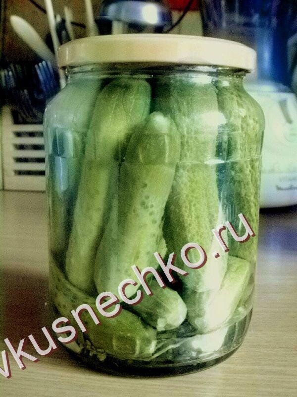 Огурцы маринованные с уксусом на зиму, пошаговый рецепт с фото.