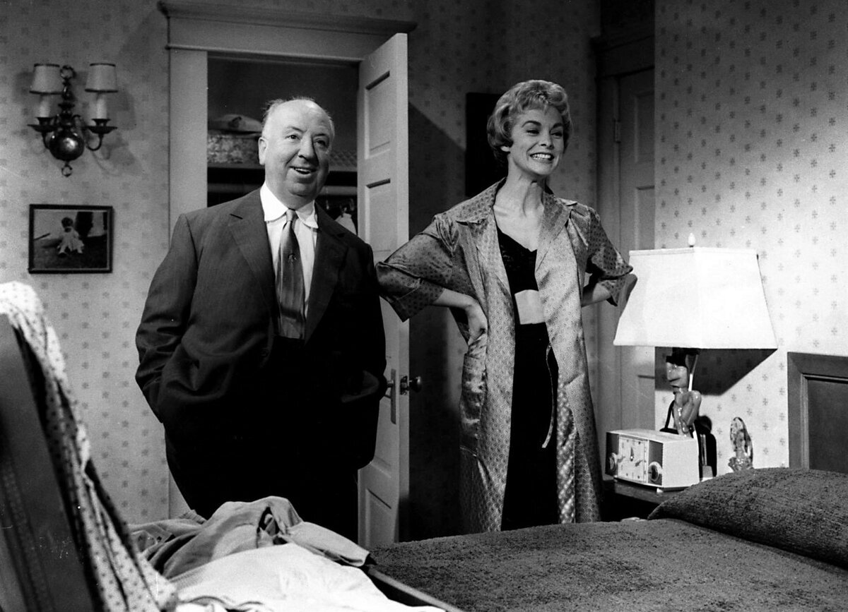 Альфред Хичкок и актриса Джанет Ли