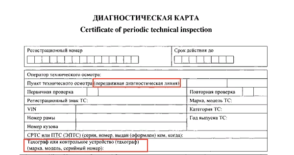 Диагностическая карта 2020 с какого числа