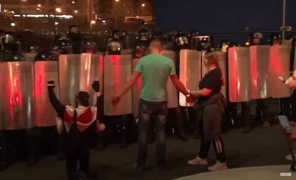 Во время митинга в Минске 9 августа 