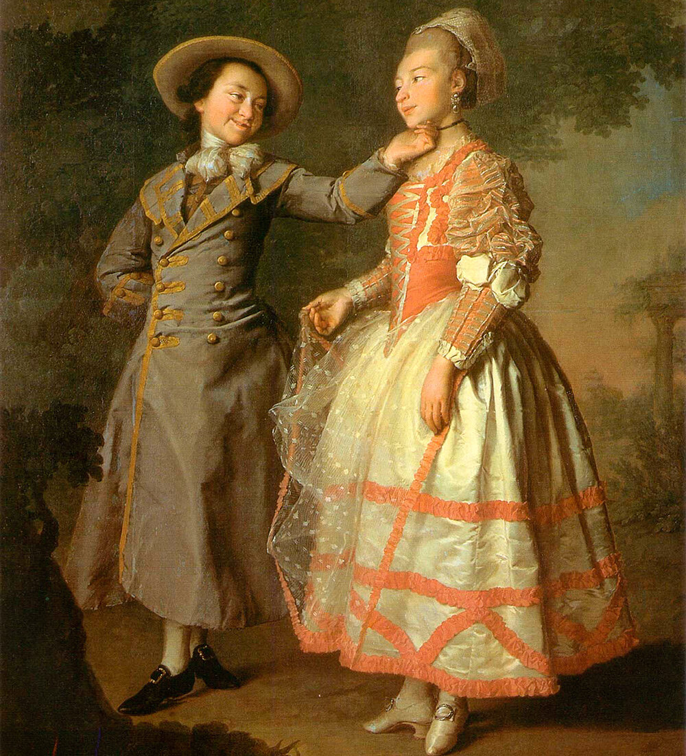 Д. Г. Левицкий. Портрет Е. Н. Хованской и Е. Н. Хрущевой