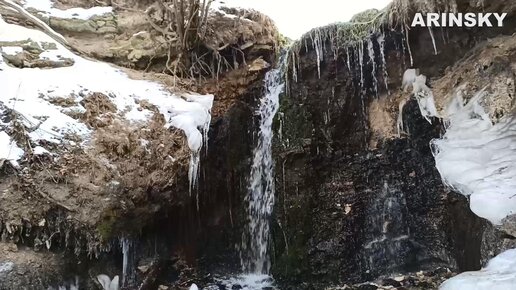 «Калужская Ниагара» — крупнейший водопад области зимой