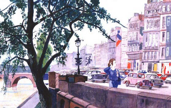 Художник А. Дейнека. "Весна в Париже" 1961 год. (Изображение из свободного доступа) 
