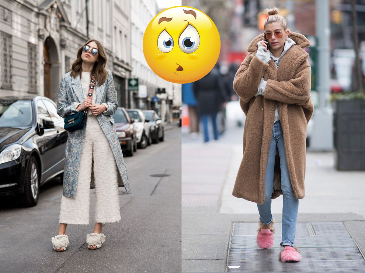 Тапки с мехом, модные в 2021 году