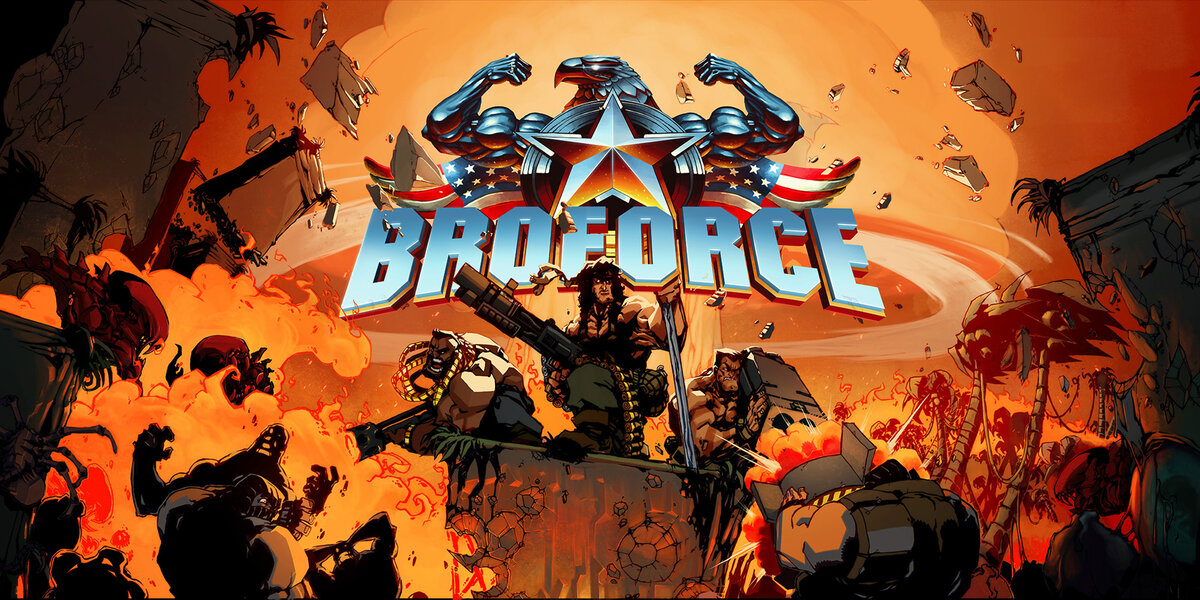 Обложка игры Broforce