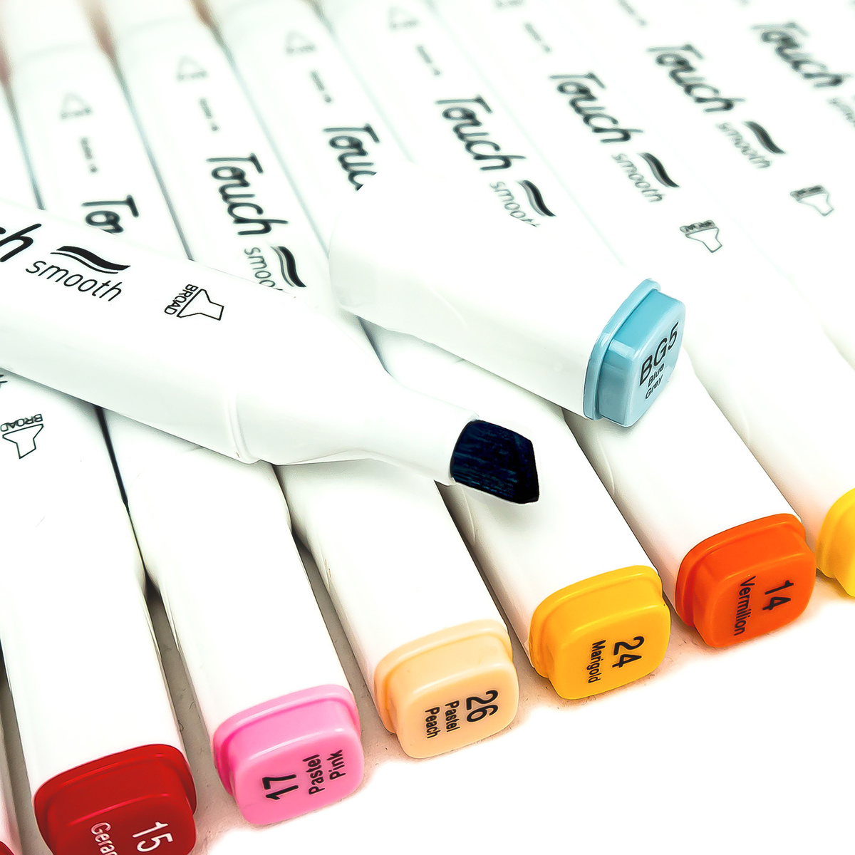 Один кончик широкий, второй - точечный