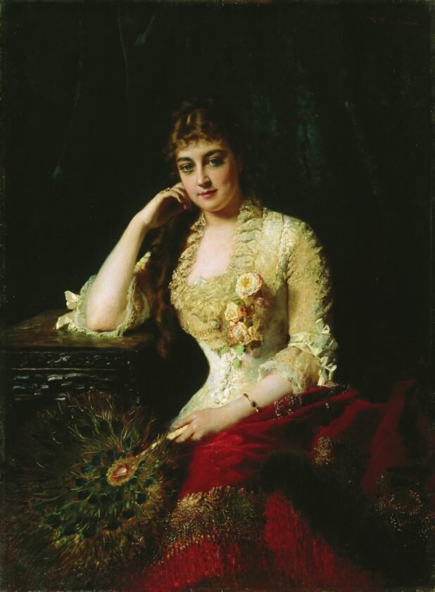 Женский портрет. Маковский К.Е. Начало 1880-х