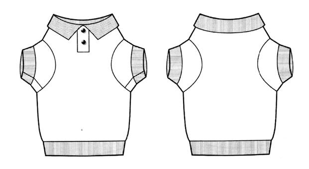 Футболка с воротником поло для собаки 
