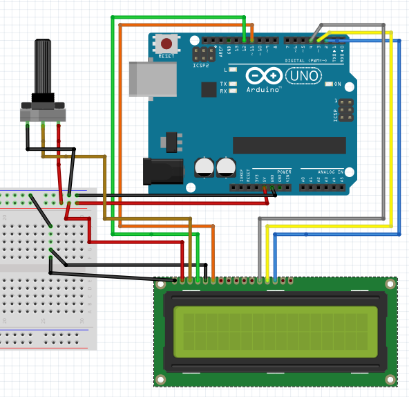 Подключение LCD дисплея к Arduino без I2C