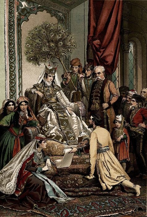 Михай Зичи. Иллюстрация к "Витязю в Тигровой шкуре"