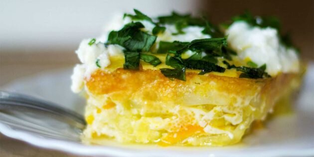 Лазанья кабачковая с фетой