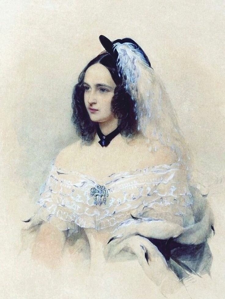 Гау В. И. Портрет  Натальи Николаевны Пушкиной, между 1842 и 1843 годами